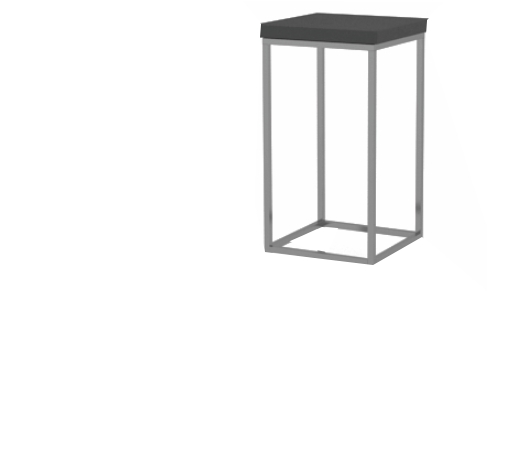 Stehtisch Manhattan 50 x 50 x 110  schwarze Platte